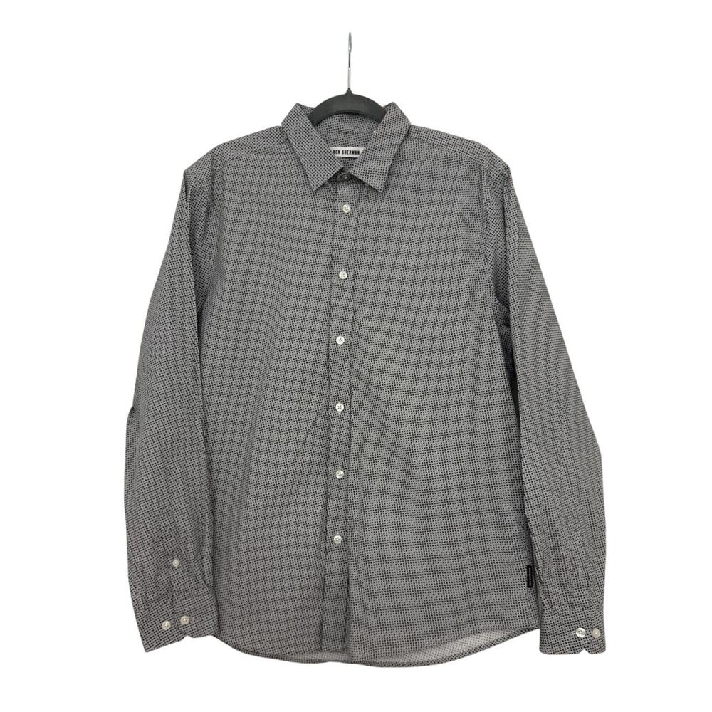 Ben Sherman Long Sleeve Modern Fit Micro Geo Button Down Collar Shirt Men's XL